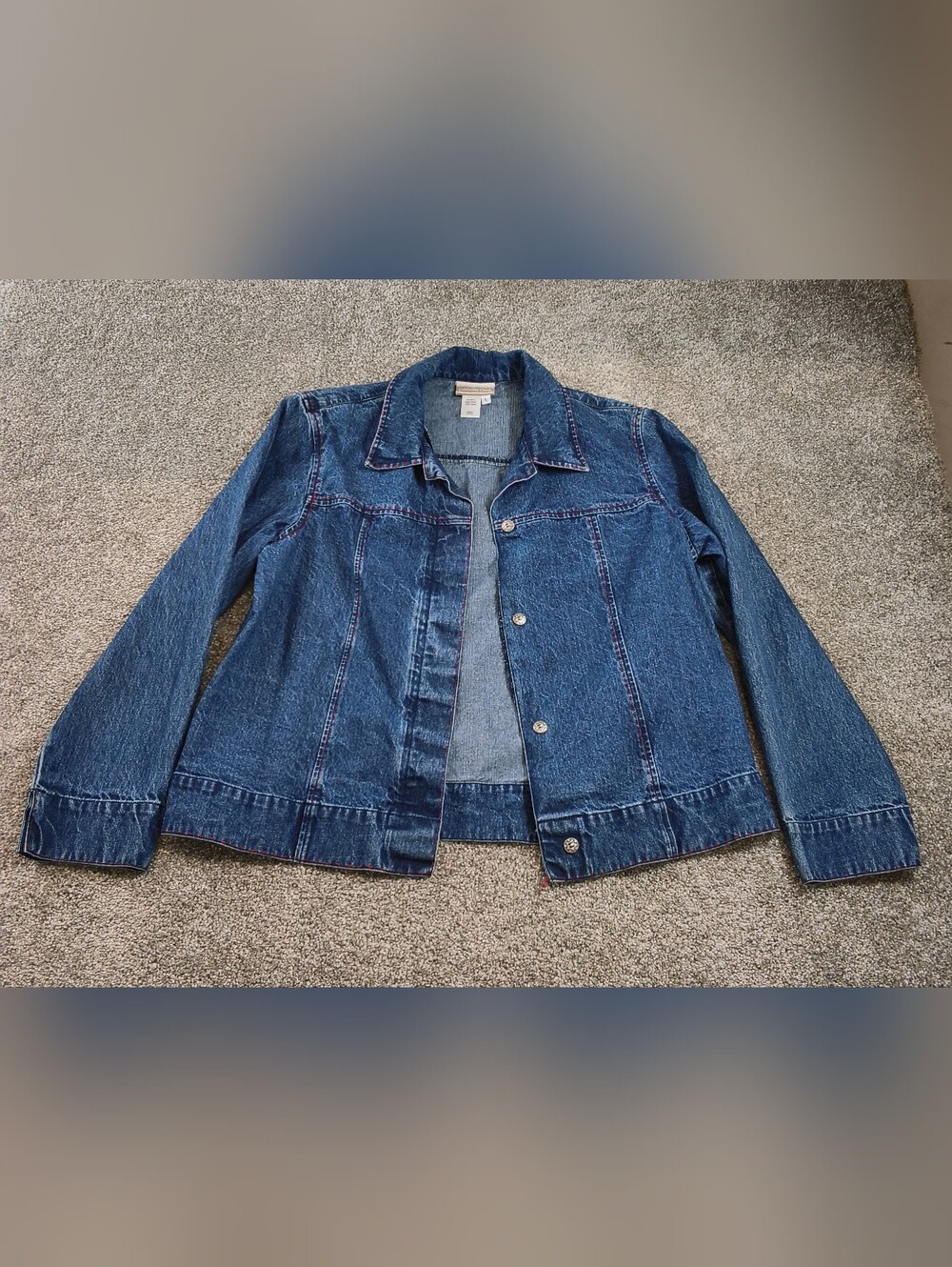 Coldwater Creek Women's Denim Jacket Size Large Cotton